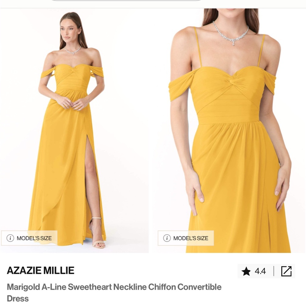 Azazie Millie Dress in Marigold